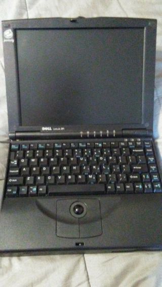 Vintage Dell Latitude Xpi P133st Pps Laptop With Charger,  Cables & Travel Bag