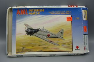 Vintage Nos - Aml 1/72 Mitsubishi A6m2 - K Plastic Model Kit / 72 004 Read