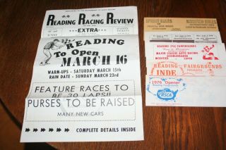 Vintage 1969 Reading Racing Review W/other Reading Fairground Racing Brochures