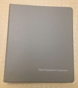 Digital Equipment Corporation - Dec Vintage 3 Ring Binder / Gray With White Text
