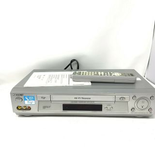 Sony Slv - N700 Hi Fi 4 Head Stereo Video Cassette Recorder Vhs Player With Remote