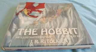 The Hobbit An Illustrated Edition With Text By J.  R.  R.  Tolkien Acetate Dj Intact