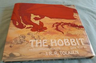 THE HOBBIT AN ILLUSTRATED EDITION WITH TEXT BY J.  R.  R.  TOLKIEN ACETATE DJ INTACT 3