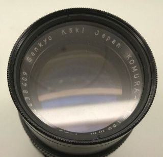 Sankyo Kohki Komura 135mm F3.  5 Prime Lens M42 Mount W/lens Caps