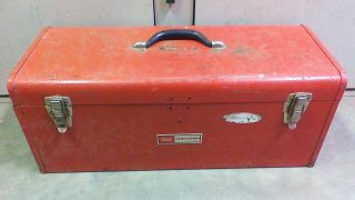 Vintage Craftsman Commercial Tool Box Big 24 " Long Red Tool Box