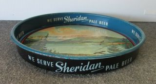Vintage Sheridan Pale Beer Drink Tray Big Horn Mountains Wyoming