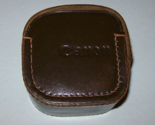 Vintage Canon Brown Case For Lens Hood And 62mm Filter Made In Japan