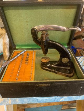 Vintage Seitz Watchmakers Jeweling Press Tool Set
