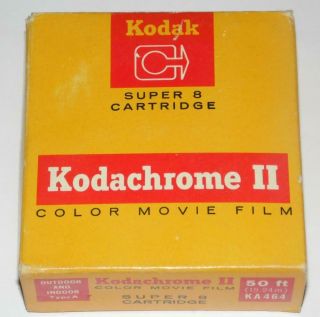 Nos Kodak Kodachrome Ii Color Movie Film Type A 8 Cartridge 50 Ft Exp 2/70