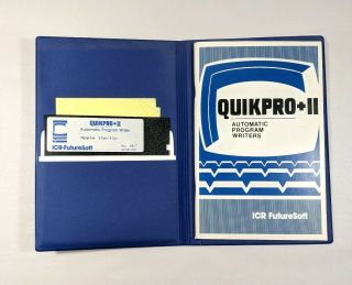 Vintage Icr Quikpro,  Ii Automatic Program Writer Software For Apple Iie Iic Ii