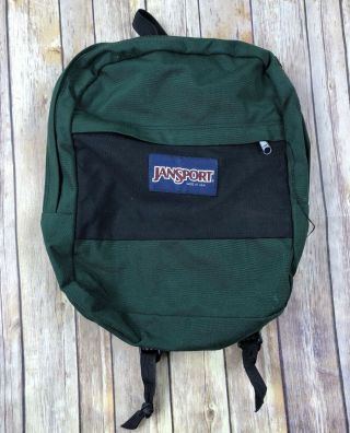Vintage Jansport Made In Usa Backpack 1990s Green Outdoors School