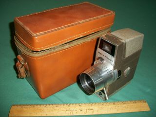 Vintage Bell & Howell Electric Eye 8MM Movie Camera –Winds and Runs Leather Case 2