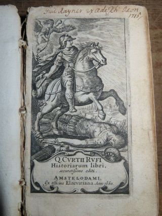 1660 Historiarum Libri By Quintus Curtius Rufus Alexander The Great Magni