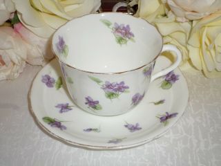 Vintage Royal Doulton Violets Duo Cup & Saucer