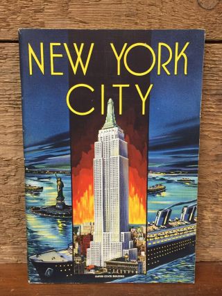 Vintage 1930s Views Of York City Nyc Travel Book Brochure Rockefeller Center