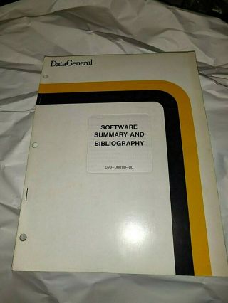Data General 1975 Software Summary & Bibliography