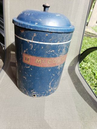 Vintage Ih Mccormick Planter Hopper Seed Can Cover