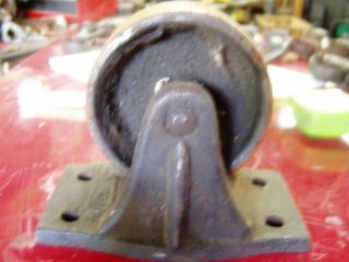 Large 3 1/2 " Vintage Heavy Duty Cast Iron,  Industrial Caster - Steampunk