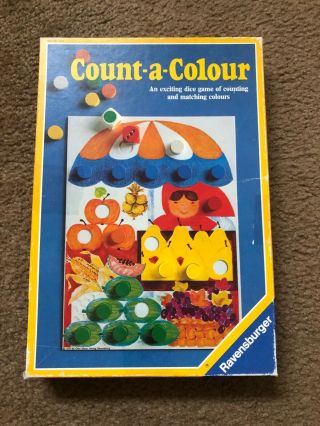 Vintage - 1982 Ravensburger Count - A - Colour Board Game - Made In W.  Germany