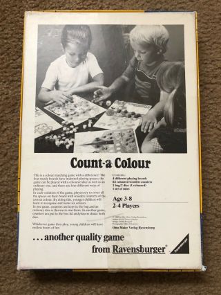 Vintage - 1982 Ravensburger Count - a - Colour Board Game - Made in W.  Germany 4