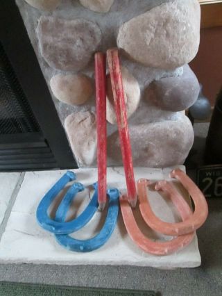 Vintage Regent Yard Horseshoes Rubber Outdoor Fun Game
