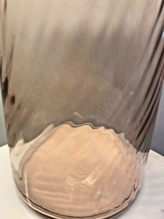 Vintage Pink Depression Glass Iced Tea Pitcher Swirl Design 4