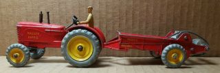 Vintage Dinky Toys Meccano Massey Harris Tractor & Manure Spreader 2