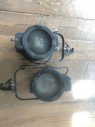 Two Vintage Stage Lights Kliegl Bros.  Ny Industrial Decor