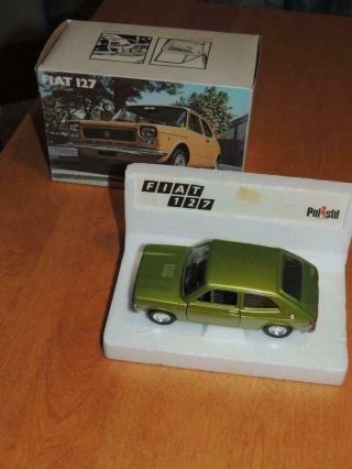 Vintage 1974 Polistil Politoy Fiat 127 Green/ Mib 1/25 S27