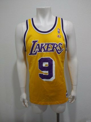 Vintage 90s Champion Nba Los Angeles Lakers Nick Van Exel Adult Jersey Size 44