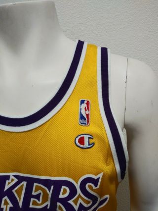 Vintage 90s Champion NBA Los Angeles Lakers Nick Van Exel Adult Jersey Size 44 2