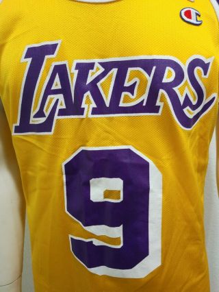 Vintage 90s Champion NBA Los Angeles Lakers Nick Van Exel Adult Jersey Size 44 3