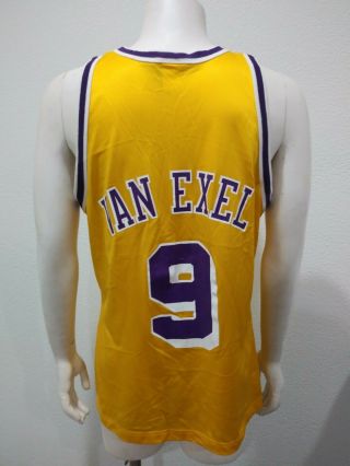 Vintage 90s Champion NBA Los Angeles Lakers Nick Van Exel Adult Jersey Size 44 5