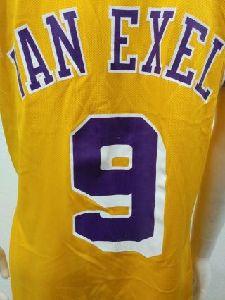 Vintage 90s Champion NBA Los Angeles Lakers Nick Van Exel Adult Jersey Size 44 6