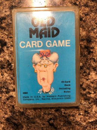 Vintage Old Maid Card Game Complete Set 1975 Western Publishing Co.  4902 W/ Case
