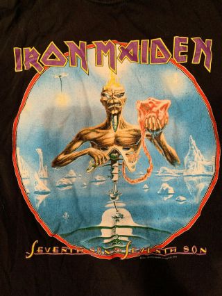 Iron Maiden T - Shirt 7th Son Of A Seventh Son Size M Vintage 2008 Official