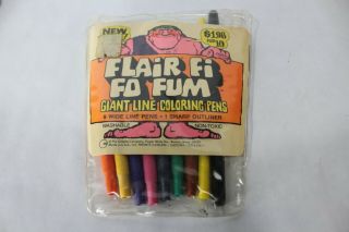 Vtg Bic Banana Ink Crayons Flair Fi Fo Fum Coloring Pens Kmart & Sunset Pencils 2