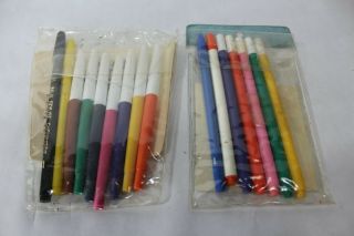 Vtg Bic Banana Ink Crayons Flair Fi Fo Fum Coloring Pens Kmart & Sunset Pencils 5