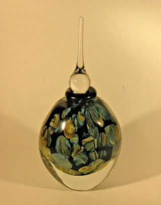 Vintage Eickholt Studio Art Glass Paperweight Perfume Bottle Signed Dated 1999