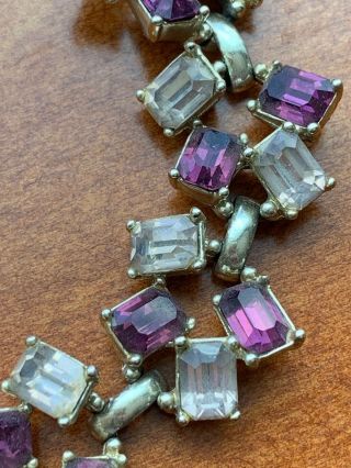 Vintage Estate Purple Amethyst Gold Link Gorgeous Bracelet Circa 1950’s