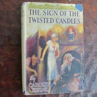 Nancy Drew: The Sign Of The Twisted Candles Hard Cover With Dust Jacket