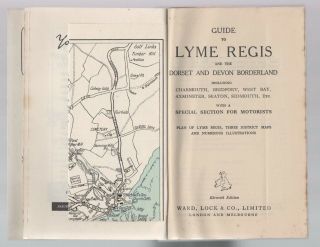 WARD LOCKS RED GUIDE - LYME REGIS,  CHARMOUTH & WEST DORSET - 1950 ' s ?,  SIX MAPS. 2