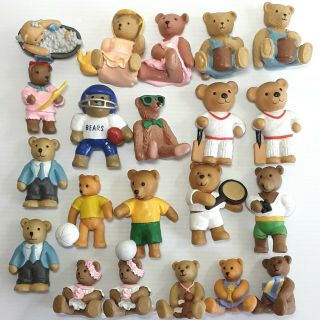 Teddy In My Pocket Bear Figure Toy Doll Figurine Vintage 1990s Bulk