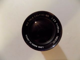 Vintage Mc Tele Celtic Qd 1: 3.  5 F=135mm Lens
