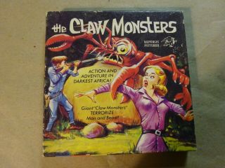 Vintage The Claw Monsters Ha - 5 8mm Film Republic Pictures B&w Silent