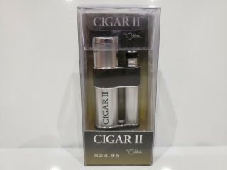 Colibri Vintage Firebird Cigar Ii Jet Torch Silver Lighter,  Box