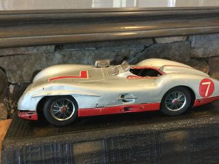 Vintage Mercedes Benz Marusan San Tin Toy Racing Car Silver Arrow Racer 50 