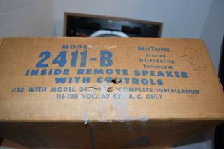 Vintage NuTone Intercom 2411 - B Speaker Mid Century 4