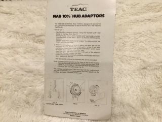 TEAC TZ - 612 NAB HUB 10.  5 inch Reel To Reel Adapter (ONE PAIR) 3