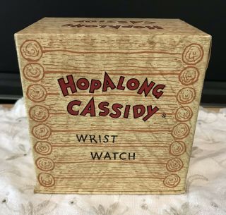 Vintage Hopalong Cassidy Wrist Watch In Saddle Style Box